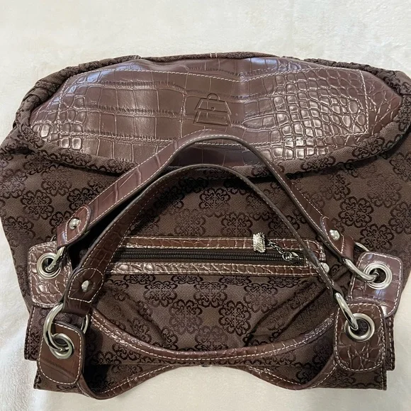 KATHY VAN ZEELAND Brown Floral Patterned Women's Bag - Picture 9 of 9